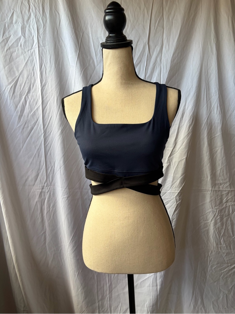 Z Supply Navy Square Neck Active Crop